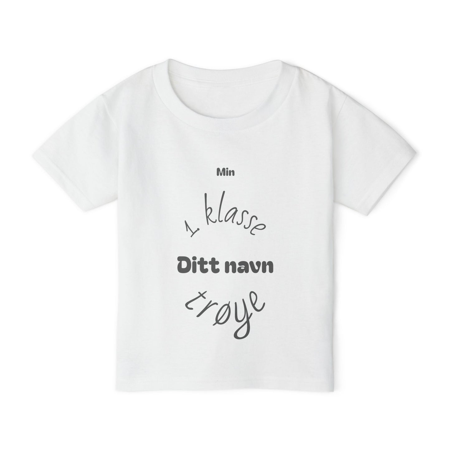 Min 1. klasse T‑skjorte med eget navn