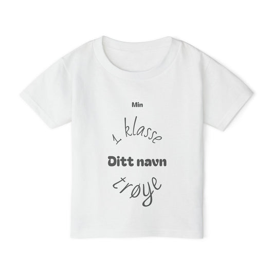 Min 1. klasse T‑skjorte med eget navn