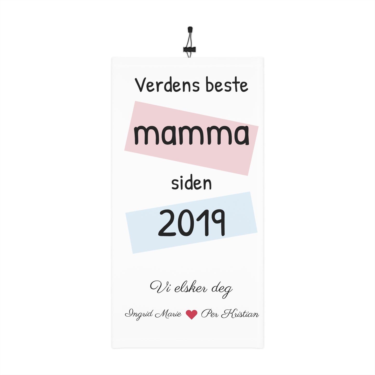 Neck Gaiter — "Verdens beste mamma siden 2019" Personalized Winter Face Scarf
