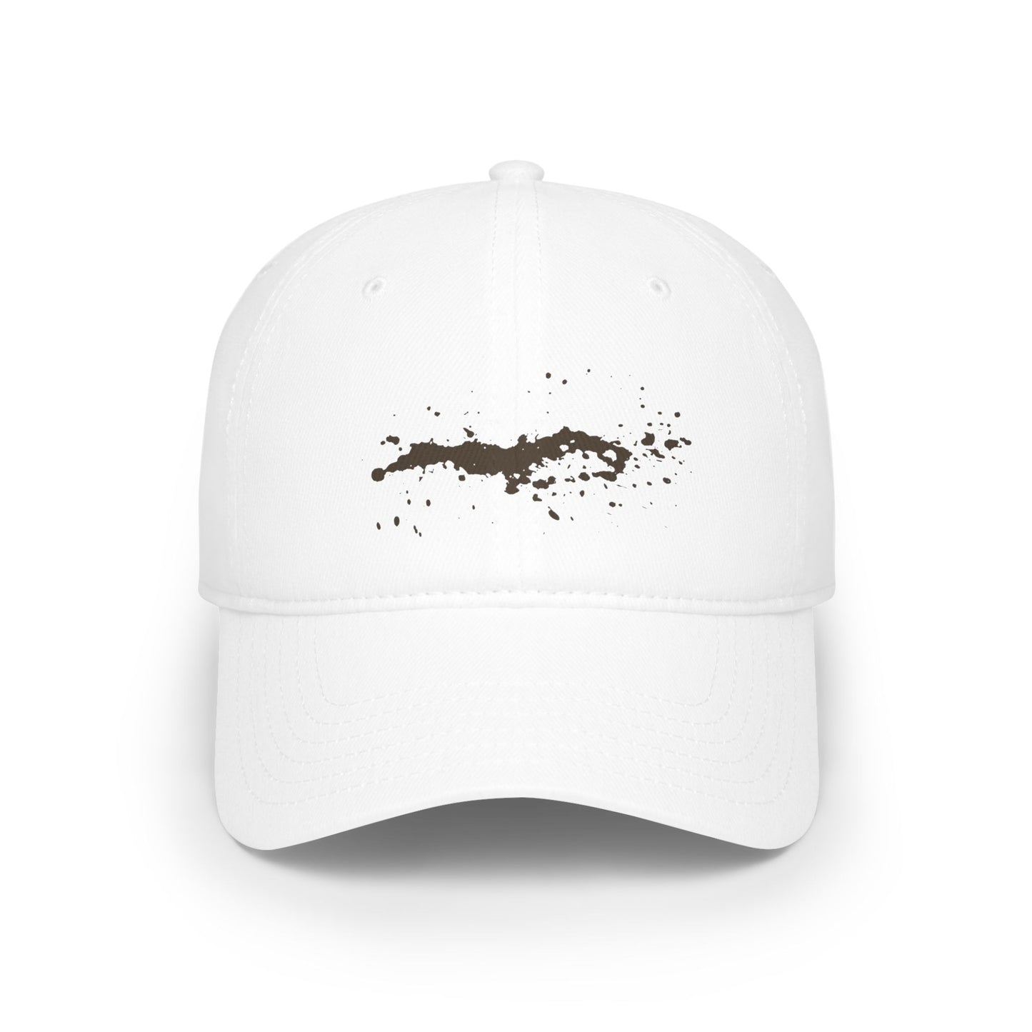 Low Profile Baseball Cap with Minimalist Ink Splatter Design